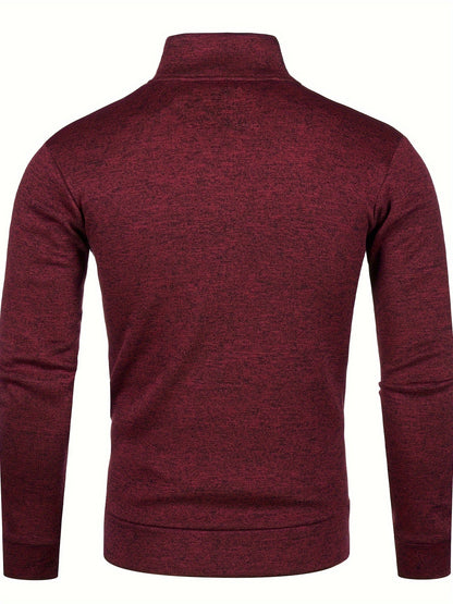 LUXORO — Sweter z Długim Rękawem z Zamkiem Błyskawicznym
